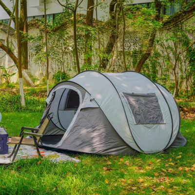 Oxford Cloth Pop Up Camping Tent  Lightweight 6 Person For Outdoor