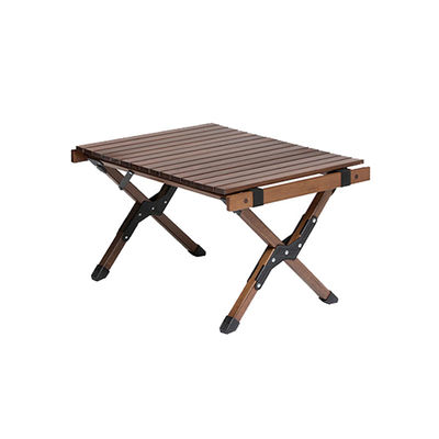 Beech Wood Foldable Camping Picnic Table Small Outdoor Table Camping Roll Up 4.70kg