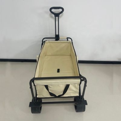 Steel Collapsible Folding Wagon Cart Outdoor Utility Foldable Cart With Wheels
