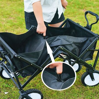 Steel Collapsible Folding Wagon Cart Outdoor Utility Foldable Cart With Wheels