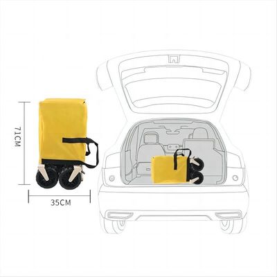 Outdoor Folding Trolley Cart Inner Bottom Gathering ODM Collapsible Cart With Wheels