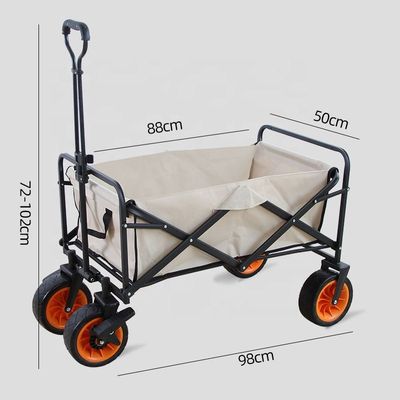 Labor Saving Folding Outdoor Wagon Beach Collapsible Wagon Cart For Outdoor Concerts