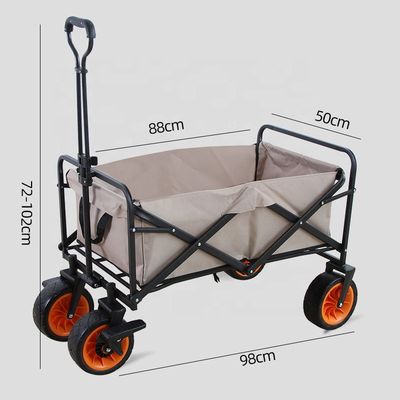 Labor Saving Folding Outdoor Wagon Beach Collapsible Wagon Cart For Outdoor Concerts