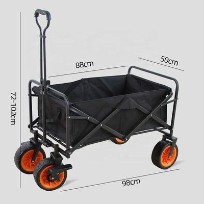 Labor Saving Folding Outdoor Wagon Beach Collapsible Wagon Cart For Outdoor Concerts
