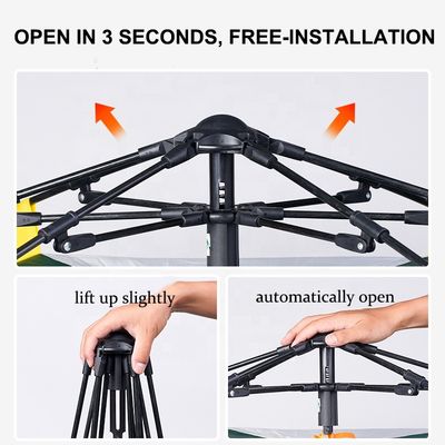 User Friendly Camping Outdoor Tents 3-4 Person Easy Set Up Portable Four Person Tent