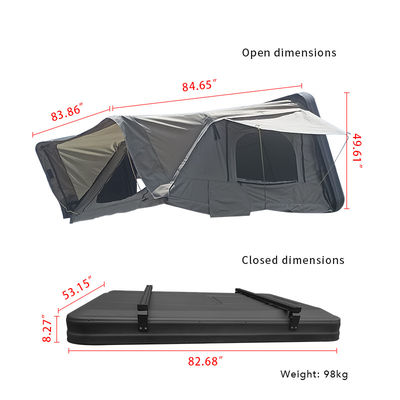 New Style Fold-Out Rooftop Tent Outdoor Camping Aluminum Hard Top Tent