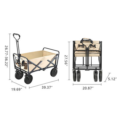 Double Oxford Cloth Detachable Folding Rolling Cart Outdoor Multifunctional Wagon Cart OEM