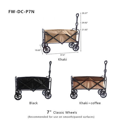 Double Oxford Cloth Folding Wagon Cart Detachable Outdoor Multifunctional Folding Cart With Wheels