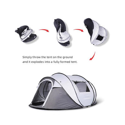 Oxford Cloth Pop Up Camping Tent  Lightweight 6 Person For Outdoor