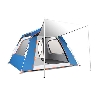 Large Square 8 Person Camping Tent 190T Polyester Automatic Family Tent 4.5kg