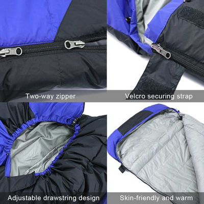 Rectangular Down Filled Sleeping Bag Envelope Shaped Folding Outdoor Sleeping Bag