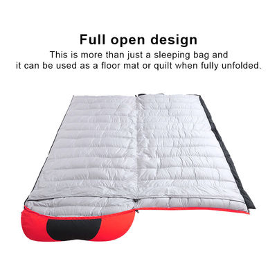 Rectangular Down Filled Sleeping Bag Envelope Shaped Folding Outdoor Sleeping Bag