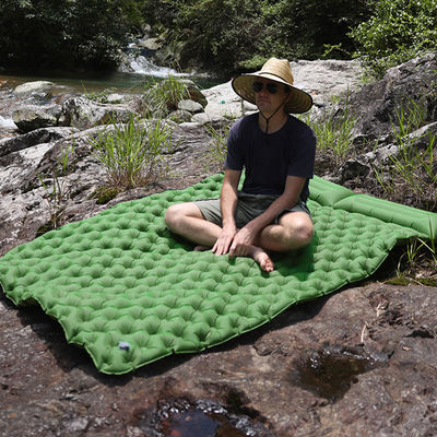 Double Camping Pad For Sleeping Backpacking Sleeping Mat With Pillow