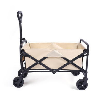 Steel Frame Folding Wagon Cart Compact Foldable Wagon For Camping Creative Outdoor Wagon