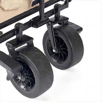 Steel Frame Folding Wagon Cart Compact Foldable Wagon For Camping Creative Outdoor Wagon