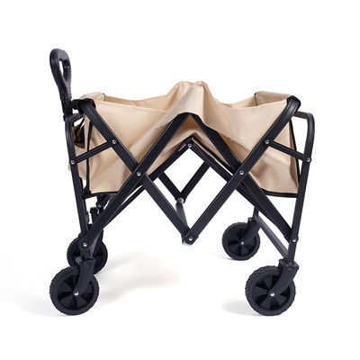 Steel Frame Folding Wagon Cart Compact Foldable Wagon For Camping Creative Outdoor Wagon