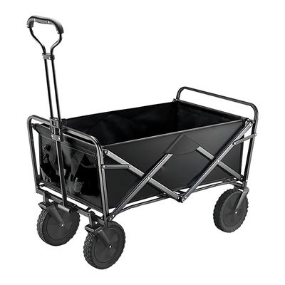 Compact Folding Wagon Cart Adjustable Collapsible Wagon For Outdoor Camping