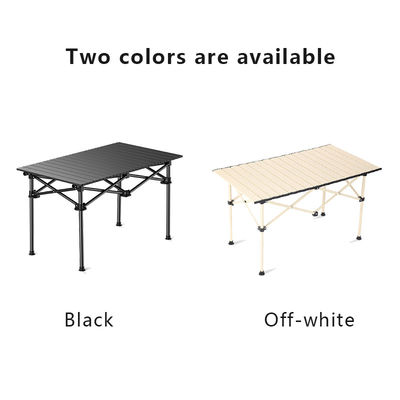 Outdoor Carbon Steel Small Aluminium Table Camping Black Compact Roll Up Aluminium Camping Table