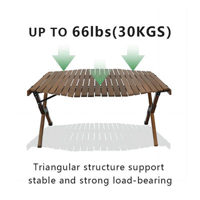 Folding Wooden Metal Folding Camping Table Octangle Picnic Table Camping