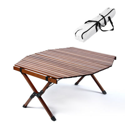 Folding Wooden Metal Folding Camping Table Octangle Picnic Table Camping
