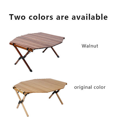 Folding Wooden Metal Folding Camping Table Octangle Picnic Table Camping