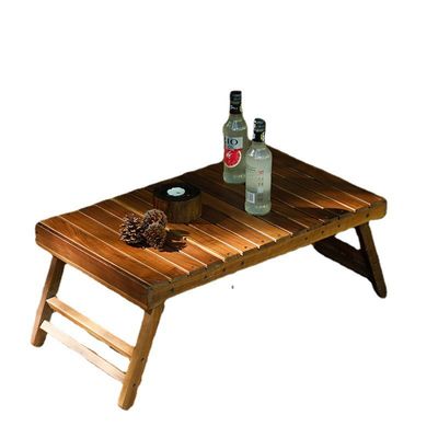 Oak Table For Camping With Foldable Legs Portable Folding Picnic Table