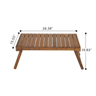Oak Table For Camping With Foldable Legs Portable Folding Picnic Table