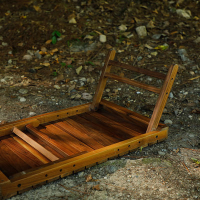 Oak Table For Camping With Foldable Legs Portable Folding Picnic Table