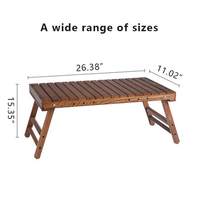 Compact Portable Camping Roll Up Picnic Table Low Folding Wood Collapsible Table 3.70kg