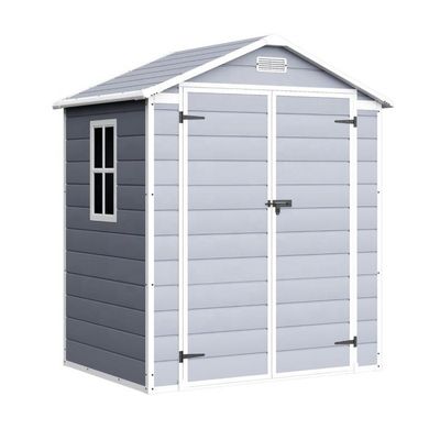 Abri de jardin extérieur résistant aux UV, facile à assembler, avec porte verrouillable