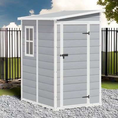 Waterproof Plastik kecil Lean Outdoor Shed Outdoor Storage Shed Untuk alat kebun
